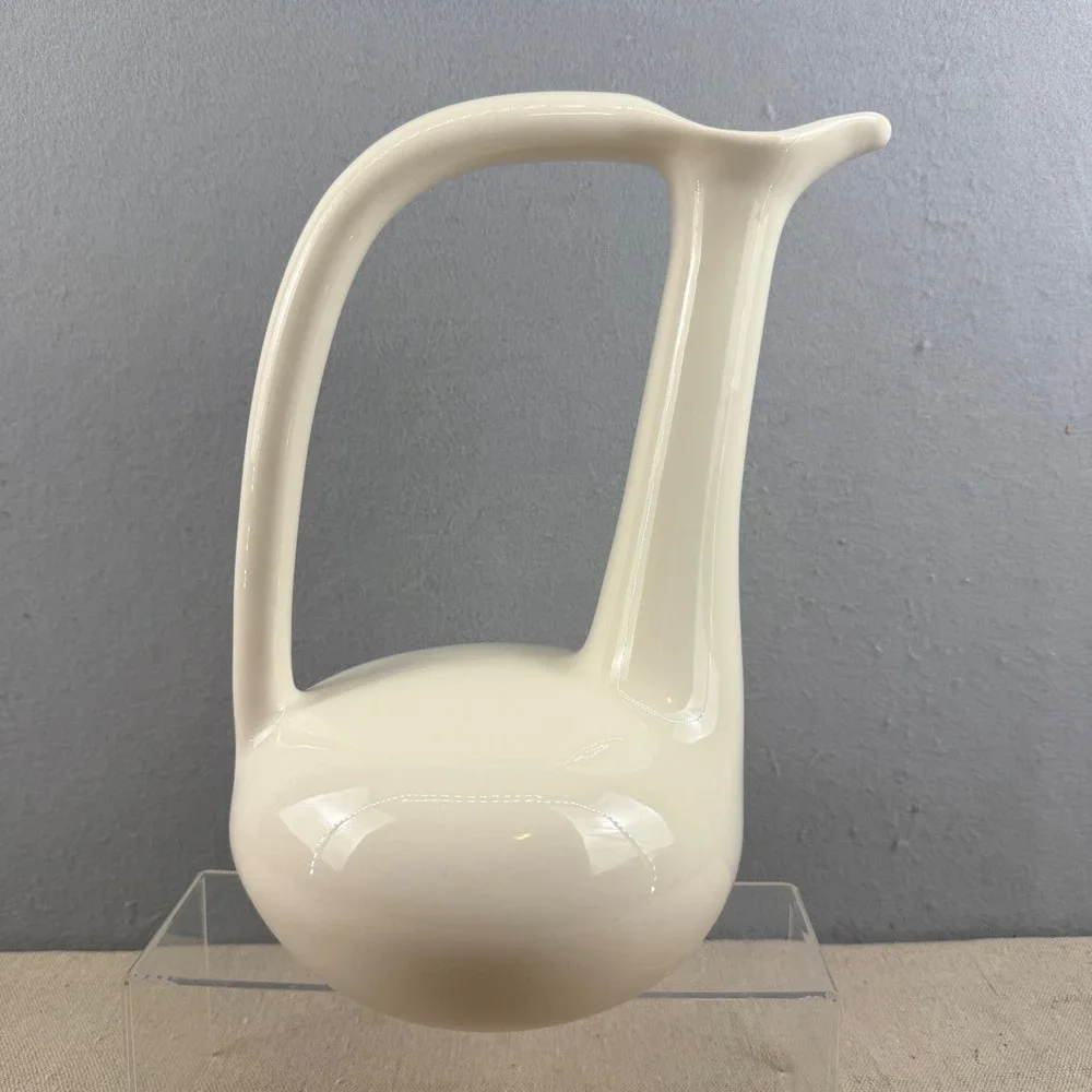 Vintage Jaru California‎ Pottery Ewer MCM Cream Ceramic Pitcher Vase 11